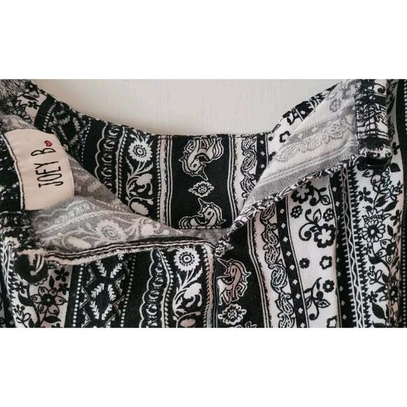 Joey B Girls Sz. XL Black/White Romper Shorts Unicorns Floral Fun - Picture 3 of 8